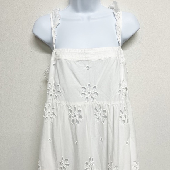 J Crew Womens Eyelet Peyton Broderie Anglaise Cotton Tiered Skirt Maxi Dress - Picture 3 of 10